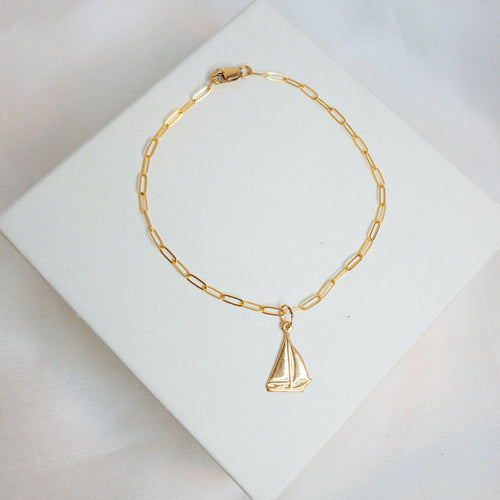 14K GF Sailboat Bracelet