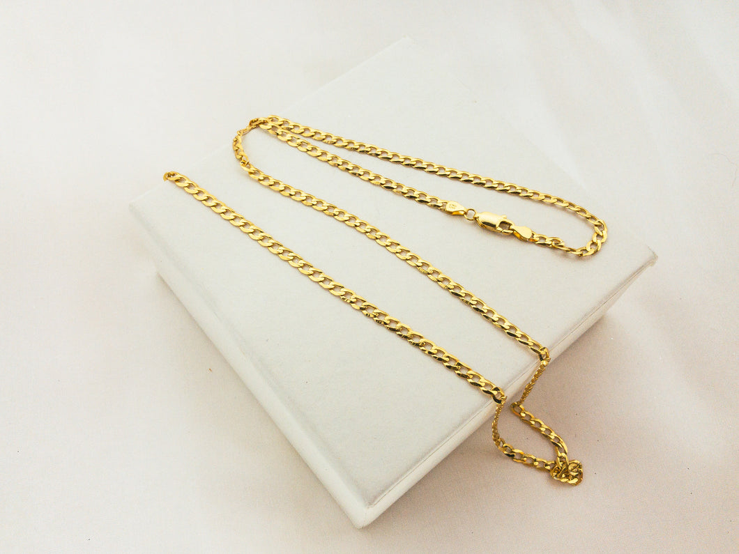 Gold Cuban Mens Necklace