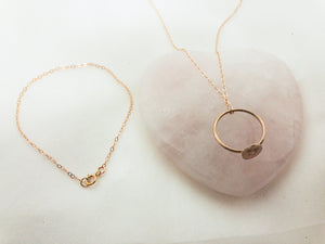 Rose Gold Ring Necklace