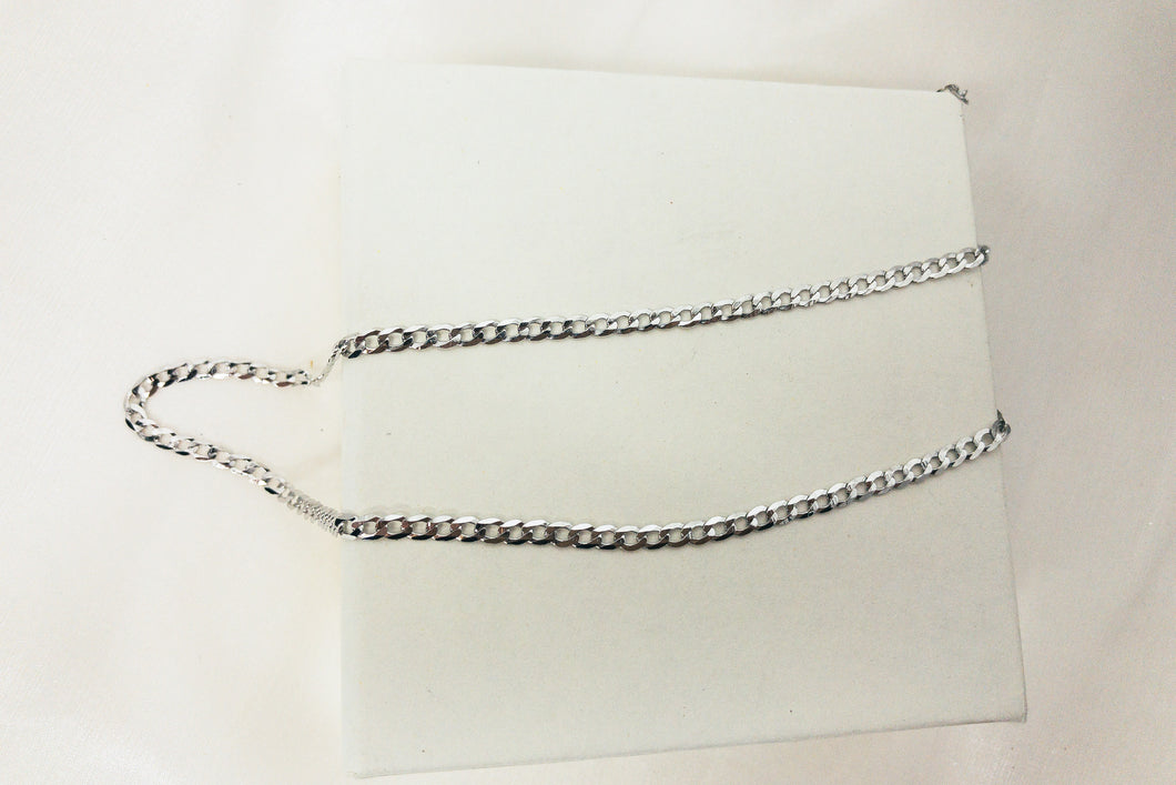 Sterling Cuban Mens Necklace