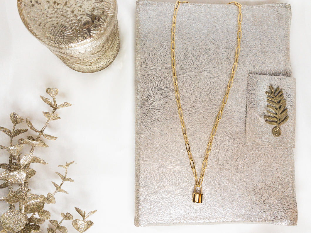 Gold Filled Lock Necklace